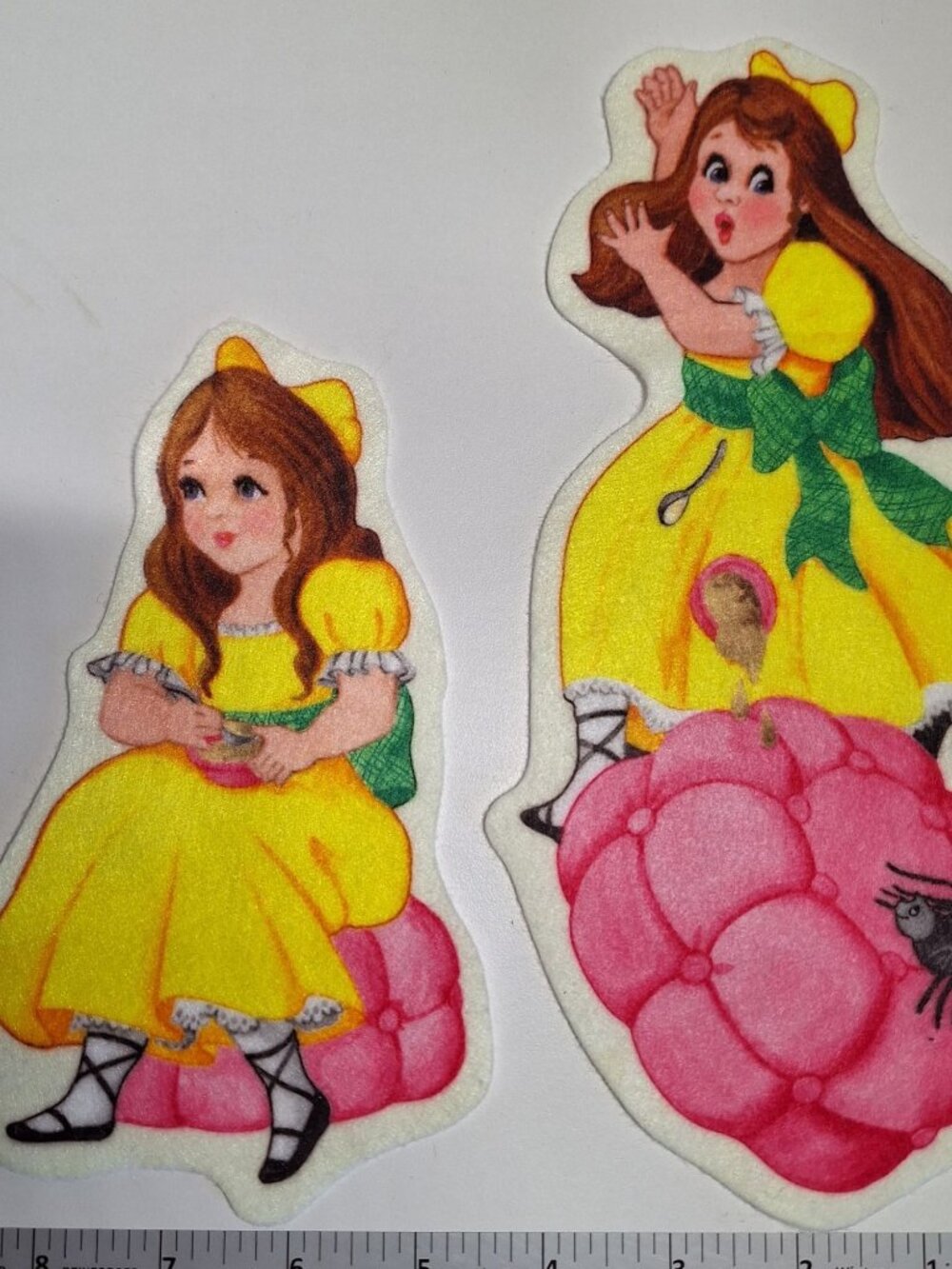 Little Folk Visuals Felt Miss Muffet Pieces Only 2 Lot 10" Nursery Rhyme - Picture 4 of 4